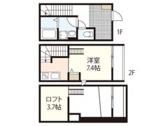 リノリノアパートメント廿日市Dの間取り画像