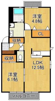 ディアス芦屋Aの間取り画像