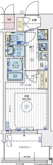 エステムコート難波WEST－SIDEVIIIエクシーナの間取り画像