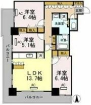 カスタリアタワー長堀橋の間取り画像