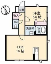 Marrone B棟の間取り画像
