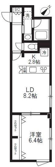 プラティーク大森山王の間取り画像