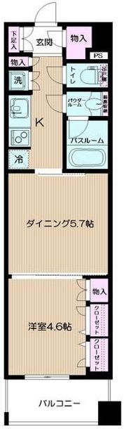 日神デュオステージ横須賀中央の間取り画像