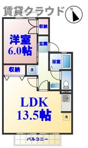 ブラサムハイツの間取り画像