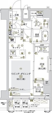 レアライズ浅草Ⅴの間取り画像
