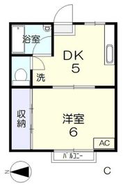 コーポ下伊福の間取り画像