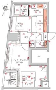 ハーモニーレジデンス千代田岩本町の間取り画像