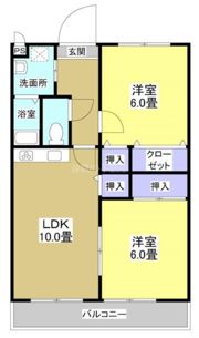 マンション紫雲E棟の間取り画像