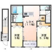 ロイヤルパレス魚崎の間取り画像