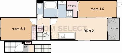 プリートカーサの間取り画像