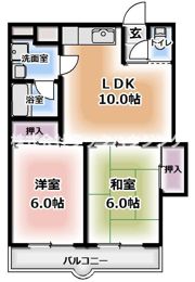 ロータリーマンション大日の間取り画像