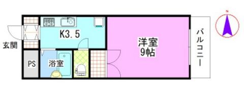 YSハイツ21原尾島の間取り画像