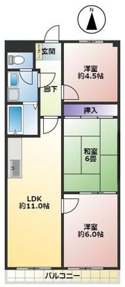 サニーフラット南浦和の間取り画像