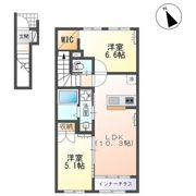 仮）東新町新築アパート B棟 1517N1の間取り画像