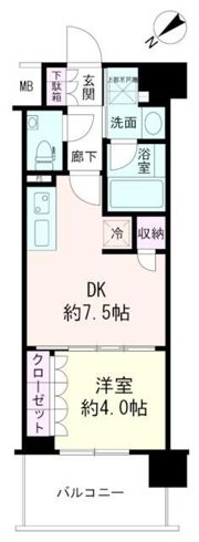 デュオステージ横濱天王町の間取り画像