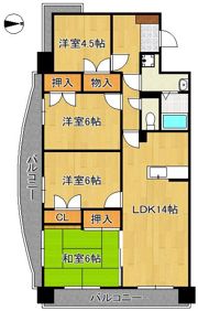 サンライフ小倉南 301号室の間取り画像