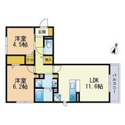 Dーroom西長住 弐番館の間取り画像