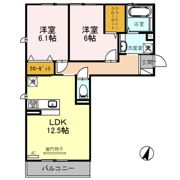 リート623 W（ウェスト）の間取り画像