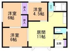 光陽町13-14一棟二戸の間取り画像