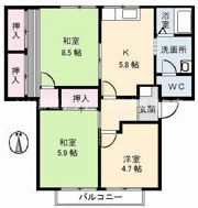 カサベルデ Ⅱ棟の間取り画像
