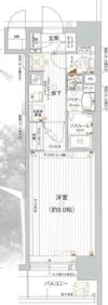 エグゼ心斎橋EASTの間取り画像