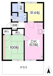 エスポワール MANBA D棟の間取り画像