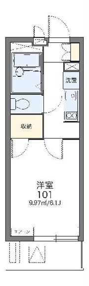 レオパレス中川Ⅱの間取り画像