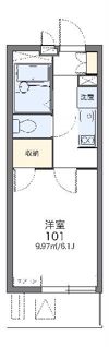 レオパレス中川Ⅱの間取り画像