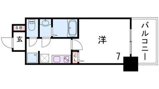 CREST TAPP神戸湊町NOIRの間取り画像