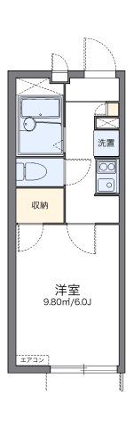 レオパレスプリムヴェールの間取り画像