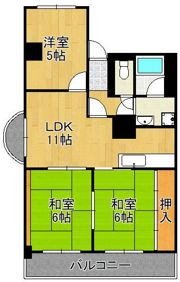 メルディアキューブやはたの間取り画像