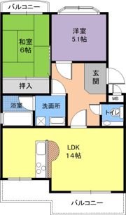 ドミシル並川の間取り画像