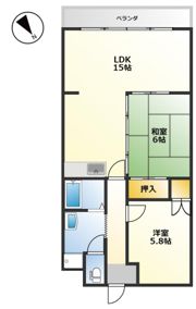 疋田マンションの間取り画像