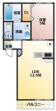シャンテ経田Ⅱの間取り画像