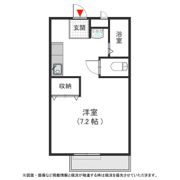 さくらハイツ 1Kの間取り画像