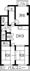 シャトレ元植田の間取り画像