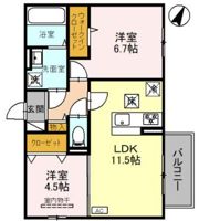 レーブ・クリエの間取り画像