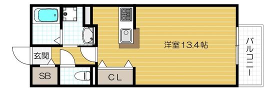 フラット桃ヶ池の間取り画像