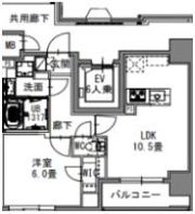 S-RESIDENCE新御徒町Eastの間取り画像