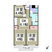赤芝ハイツの間取り画像