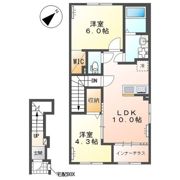 （仮）江田町新築アパートの間取り画像