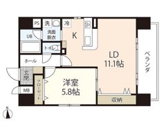 カーサ・フィオーレ表町の間取り画像