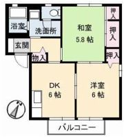 ビレッジ城北 A棟の間取り画像
