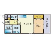 ローリエ西新南の間取り画像