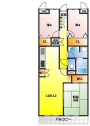 ライオンズマンション川越の間取り画像