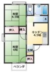 ハイツ水越 Bの間取り画像