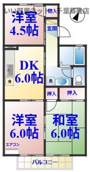 グリーンヒルズBの間取り画像