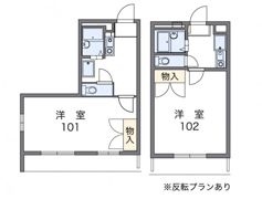 レオパレスグリーンロードΙの間取り画像