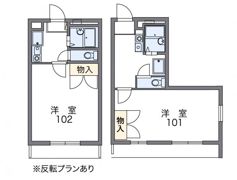 レオパレスグリーンロードⅡの間取り画像