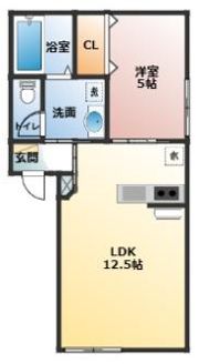 シャンテ経田Ⅱの間取り画像